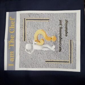 Custom Designed Apron-Blue-One Size-Excellent condition-100% Cotton (WC6)